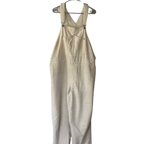 Old Navy Slouchy Ecru-Wash Workwear Jean Overalls Size 20 - Picture 1 of 6